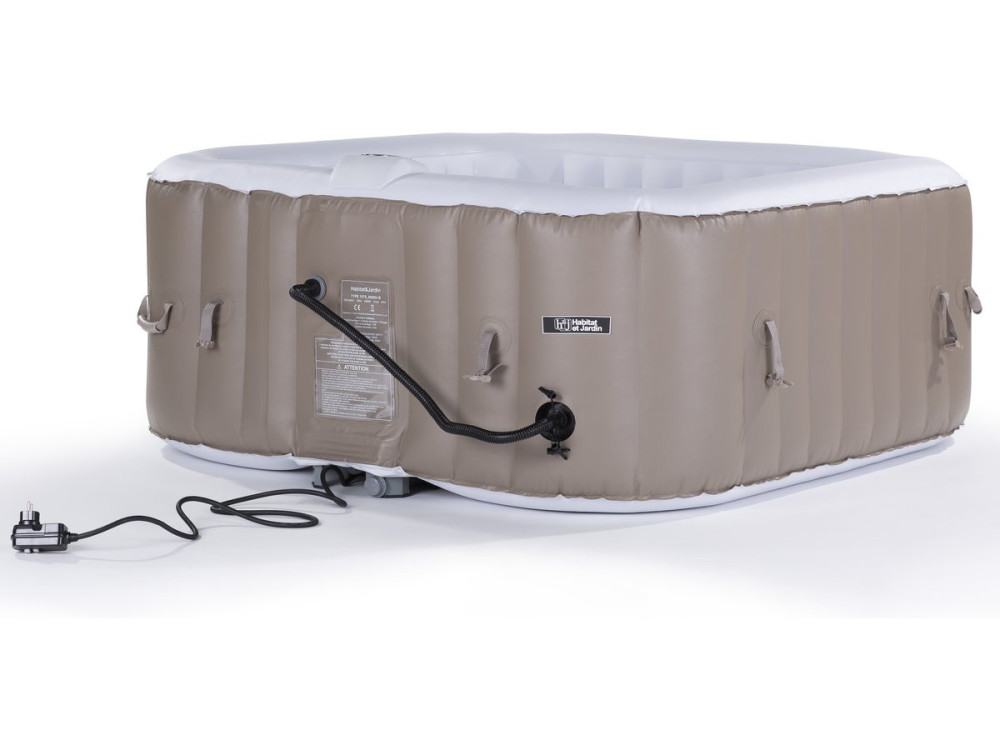 Inflatable PVC Spa 'Monac' - 6 People - Taupe / Beige
