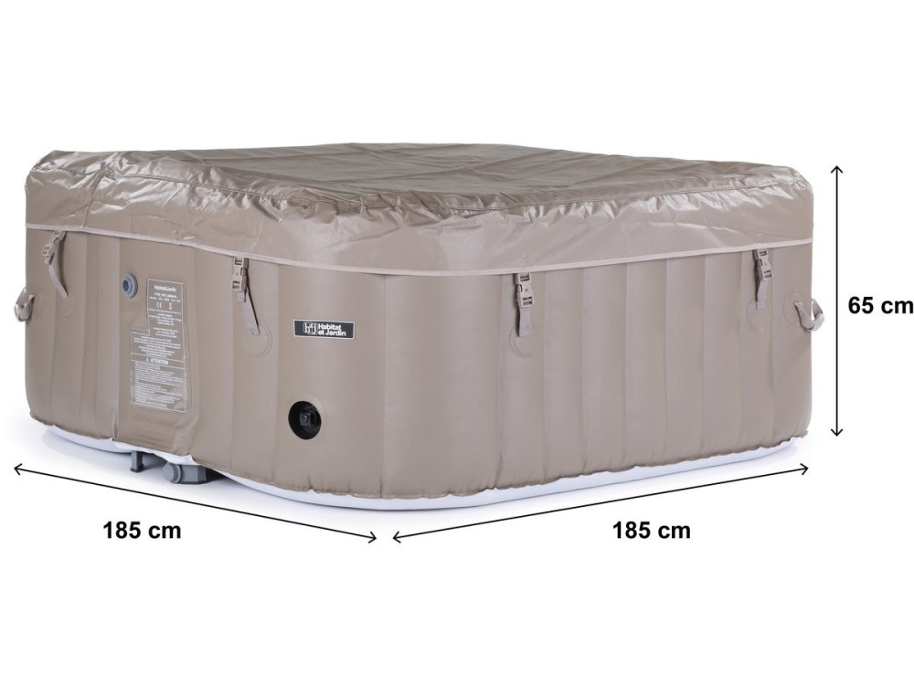 Inflatable PVC Spa 'Monac' - 6 People - Taupe / Beige