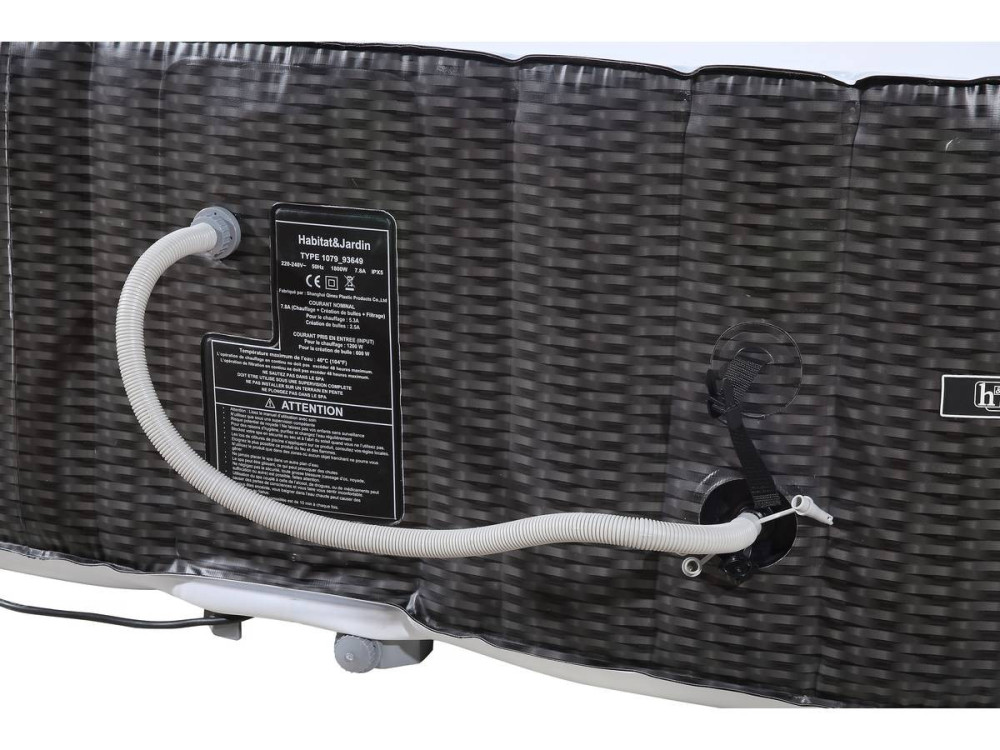 Inflatable PVC Spa 'Nice' - 6 People - Brown/Beige