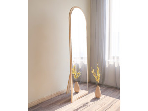Emma" wooden mirror - 50 x 160 cm - Beige 2