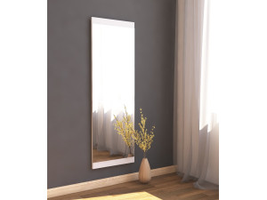 Azus" wooden mirror - 40 x 120 cm - White 2