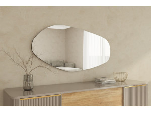 Bella" wooden mirror - 60 x 120 cm - Black 2