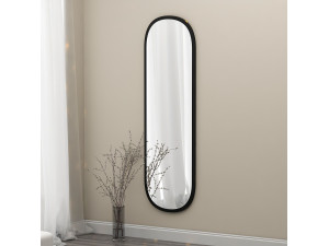 Magnum" wooden mirror - 40 x 120 cm - Black 2