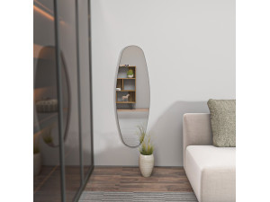Venti" wooden horse mirror - 40 x 120 cm - Transparent 2