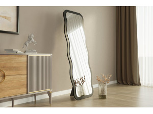 Aror" wooden mirror 50 x 2.2 x 160 cm - Black 2