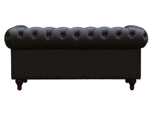 Sofa right fixed Chesterfield "Aliza"  2 seater-  Brown 2