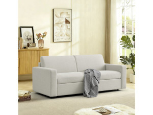 Diana" express fabric sofa bed - Sleeps 140 cm - 3 - Beige 2