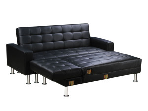 "Theo" convertible and reversible corner sofa - 4 seater - Black 2