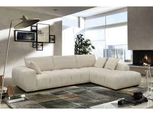 Monceau fabric corner sofa - 3 seats - Beige 2