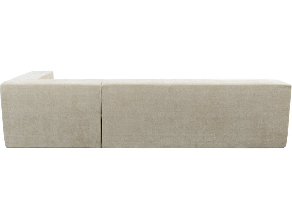 Tessaro" textured fabric corner sofa - 4 seater - Beige