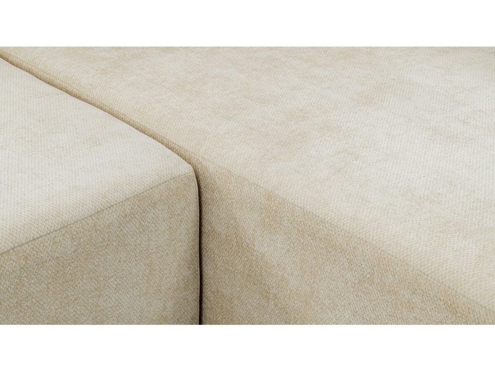 Tessaro" textured fabric corner sofa - 4 seater - Beige
