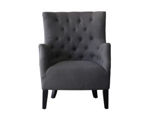 SCANDINAVE FABRIC ARMCHAIR DUCHESSE - GREY 2