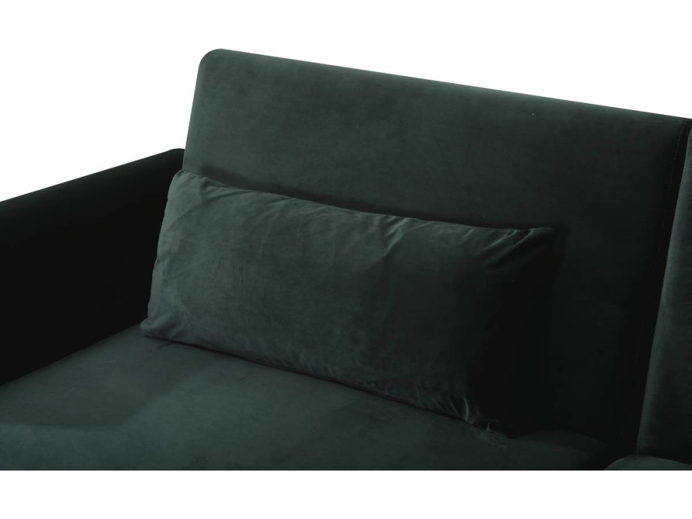 Donia Velvet Clic Clac Sofa - 203 x 81 x 83 cm - 3 seater - Dark green
