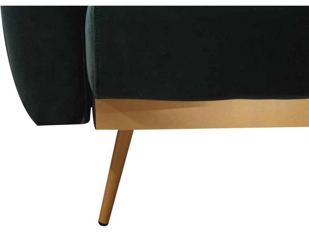 Donia Velvet Clic Clac Sofa - 203 x 81 x 83 cm - 3 seater - Dark green