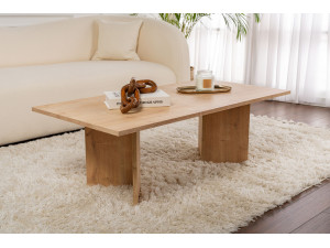 Sabin" wooden coffee table - 60 x 119 x 40 cm - Sapphire Oak 2