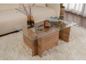 Vetrino" wooden coffee table - 105 x 65 x 40 cm - Atlantic pine 2
