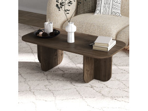Becaj" wooden coffee table - 120 x 60 x 41 cm - Walnut 2