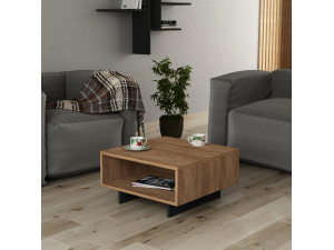 Hola" wooden coffee table - 60 x 60 x 32 cm - Oak-Anthracite 2