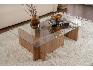 Flavio" wooden coffee table - 105 x 65 x 30 cm - Atlantic pine 2