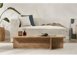 Harbor" wooden coffee table - 120 x 45 x 30 cm - Sapphire Oak 2