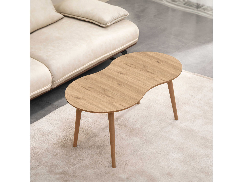 Moon" wooden coffee table 99 x 54 x 45 cm - Oak