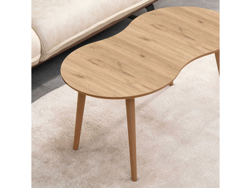 Moon" wooden coffee table 99 x 54 x 45 cm - Oak