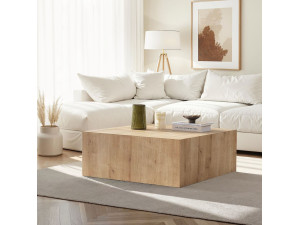 Prizma" MDF coffee table - 90 x 90 x 35 cm - Sapphire Oak 2