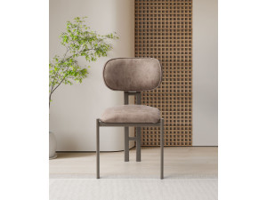 Muriz" metal chair set (2 pieces) - Mink 2