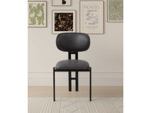 Muriz" metal chair set (2 pieces) - Anthracite 2