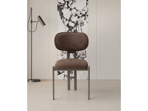 Muriz" metal chair set (2 pieces) - Brown 2