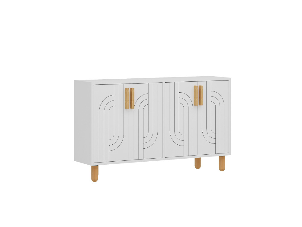 Rodney" wooden sideboard - 120 x 29 x 73 cm - White
