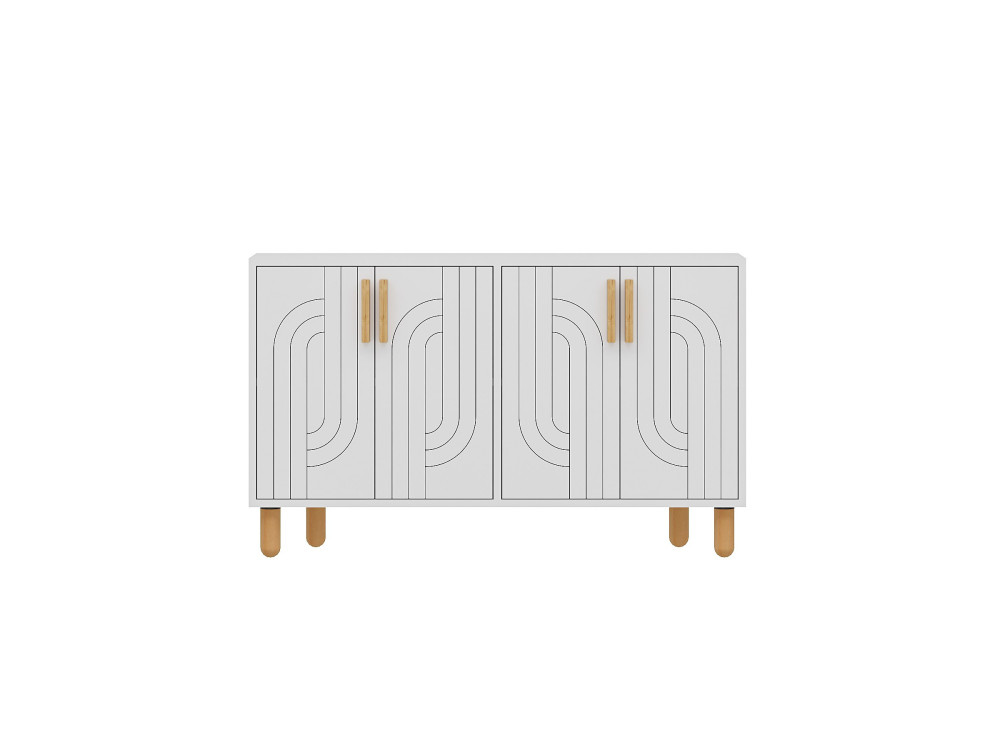 Rodney" wooden sideboard - 120 x 29 x 73 cm - White