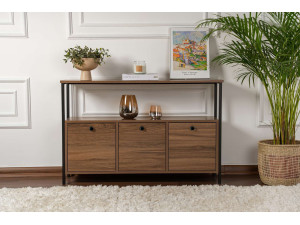 Solace" wooden sideboard - 120 x 30 x 77 cm - Brown 2