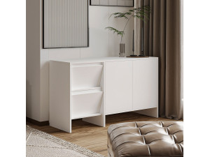 Laris 130" wooden sideboard - 130 x 44 x 82 cm - White 2