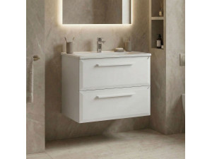 "Nuvola 65 v2" Vanity Cabinet - 65 x 50 x 62 cm - White 2