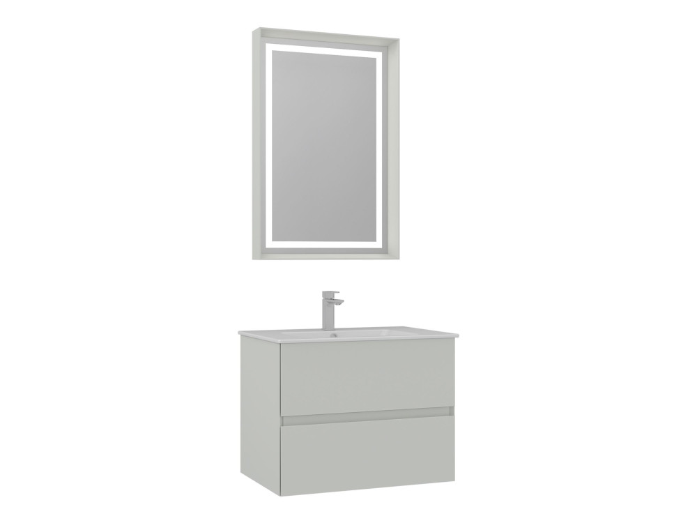 "Nest 71 v2" Vanity Set with Mirror (2-Piece) - 71 x 51 x 55 cm - Matte Cashmere