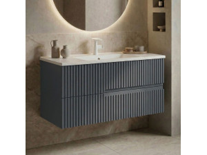"Moonlight 90 v2" Vanity Cabinet - 91 x 51 x 51 cm - Matte Anthracite 2