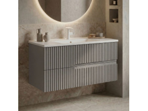 "Moonlight 90 v2" Vanity Cabinet - 91 x 51 x 51 cm - Matte Mink 2