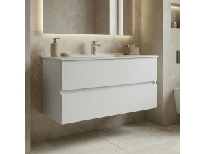 "Nest 121 v2" Vanity Cabinet - 121 x 51 x 55 cm - Matte White 2