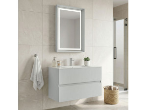 "Nest 91 v2" Vanity Set with Mirror (2-Piece) - 91 x 51 x 55 cm - Matte Cashmere 2