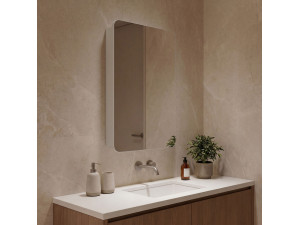 "Orbit 50" Bathroom Cabinet with Mirror - 50 x 16 x 71 cm - White 2