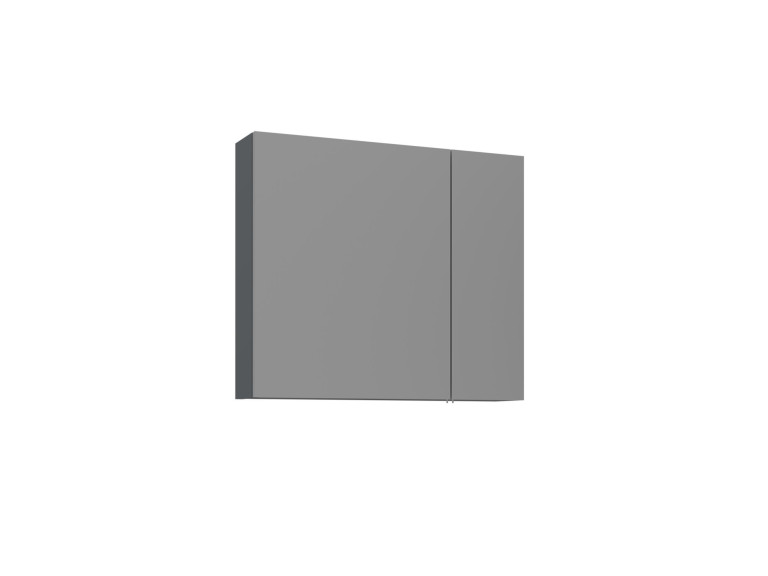 "Bari 80" Bathroom Cabinet with Mirror - 75 x 16 x 66 cm - Matte Anthracite