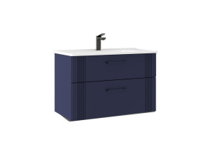 "Bari 85 v2" Vanity Cabinet - 85 x 45 x 55 cm - Matte Navy Blue