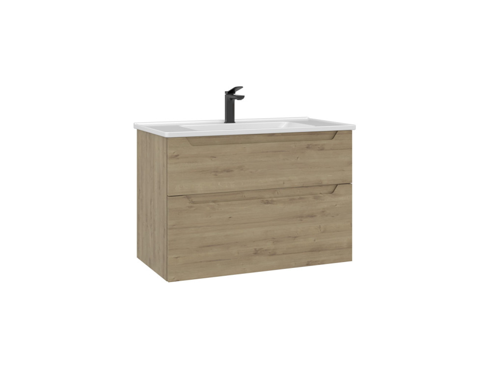 "Messina 85 v2" Vanity Cabinet - 85 x 45 x 55 cm - Oak