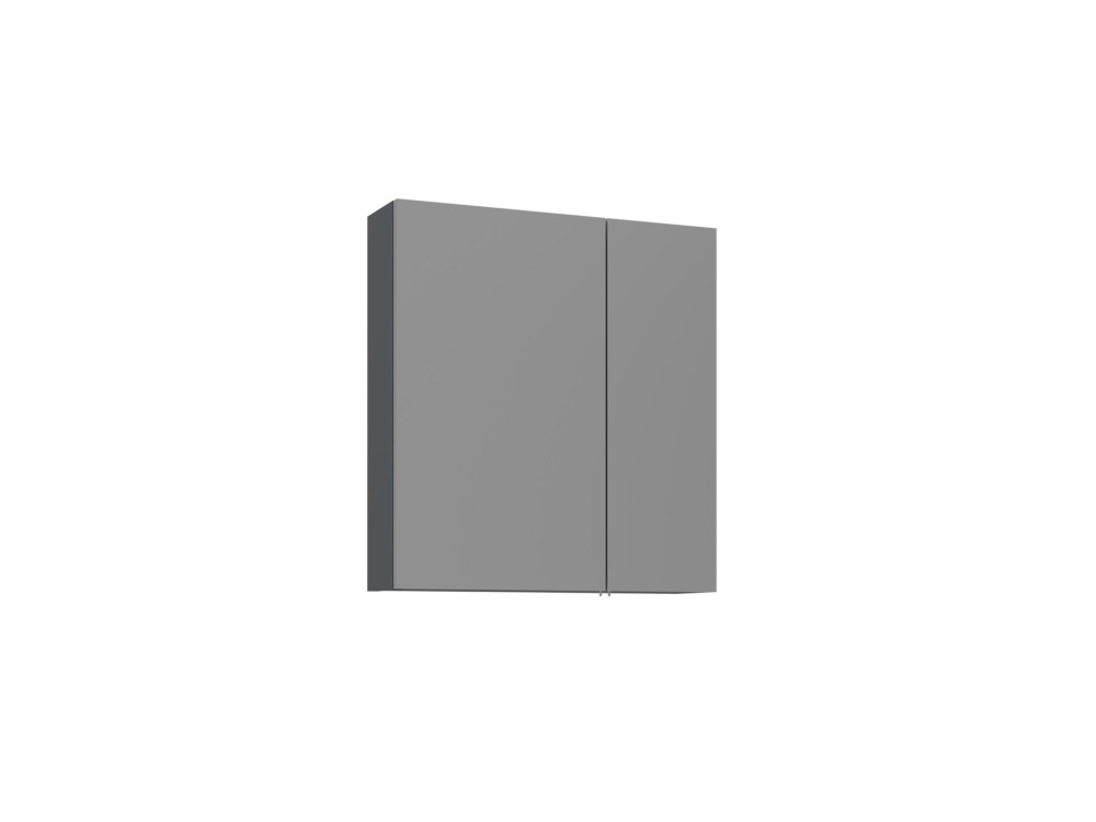 "Bari 60" Bathroom Cabinet with Mirror - 60 x 16 x 66 cm - Matte Anthracite