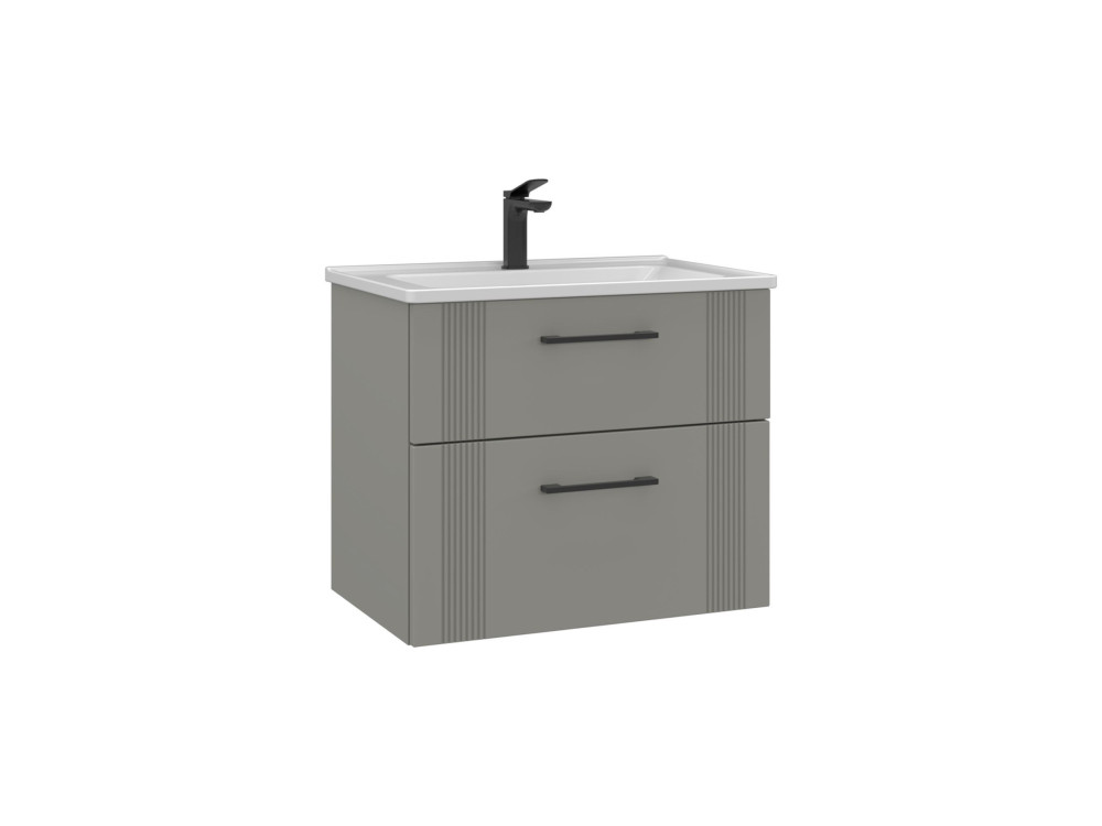 "Bari 65 v2" Vanity Cabinet - 65 x 45 x 55 cm - Matte Cashmere