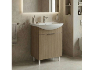 "Purus 55" Vanity Cabinet - 55 x 50 x 83 cm - Sonomo Oak 2