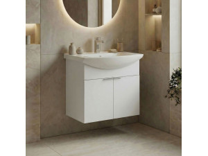 "Purus 55" Vanity Cabinet - 55 x 50 x 58 cm - White 2