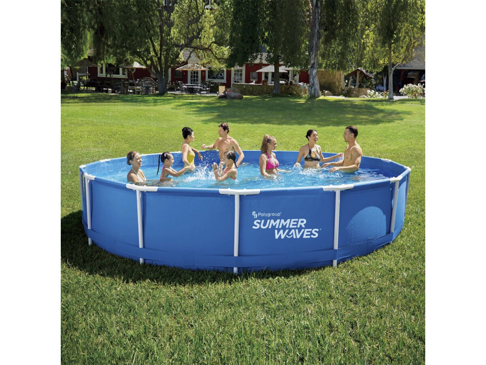 Annie" round tubular swimming pool - 4,57 x 4,57 x 0,84 m - Blue