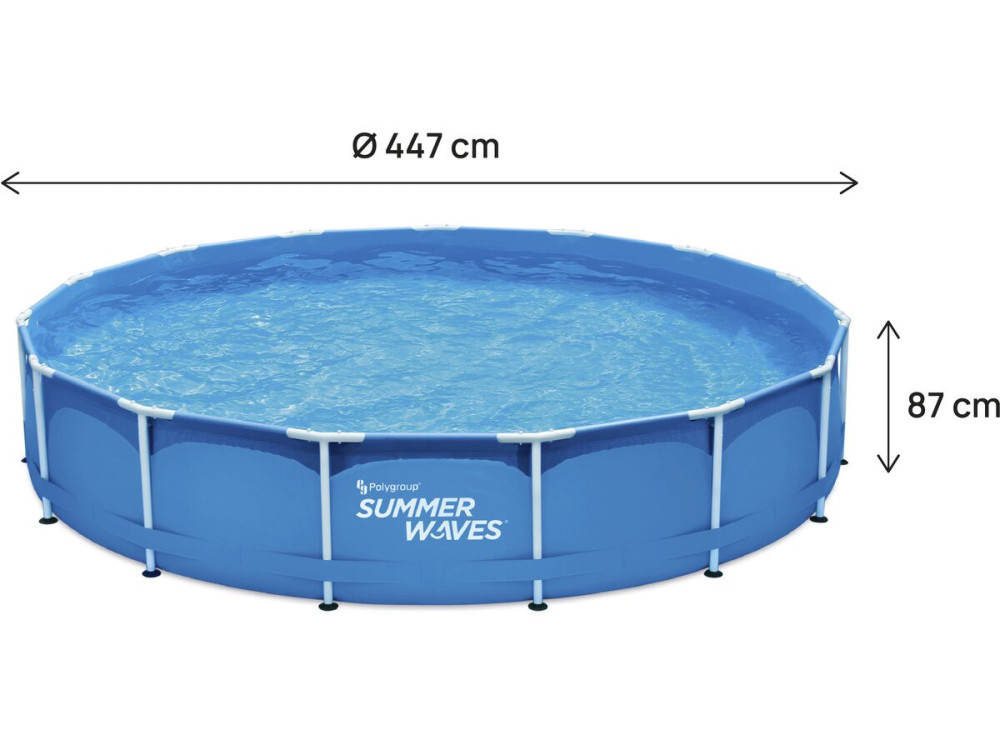 Annie" round tubular swimming pool - 4,57 x 4,57 x 0,84 m - Blue